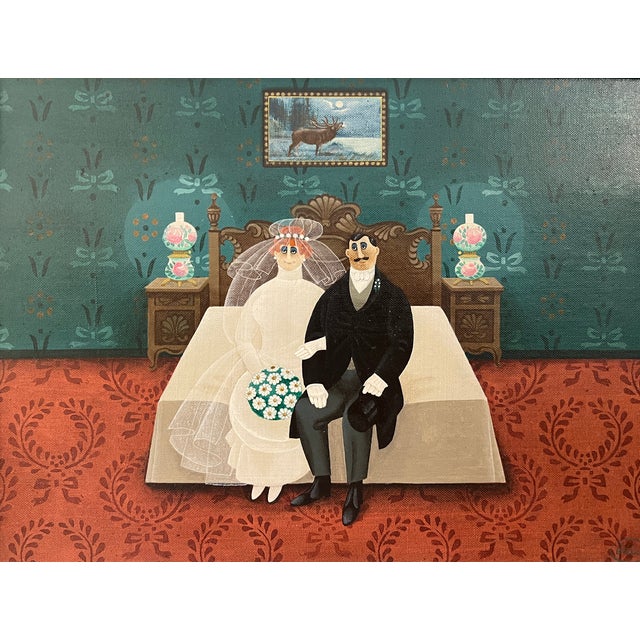 Jan Balet, Mariage, Oil on Canvas & Cardboard, Framed For Sale - Image 11 of 11