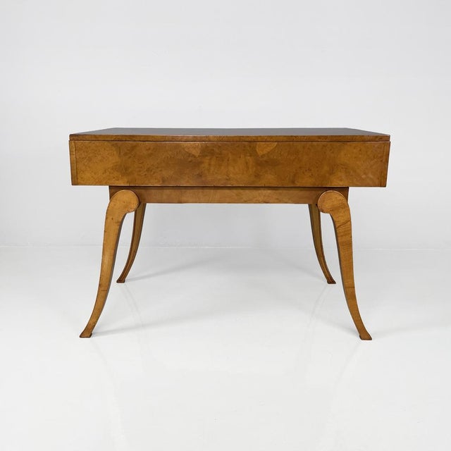 1920s English Art Deco Rectangular Walnut Desk from Hille of London, 1920s For Sale - Image 5 of 18