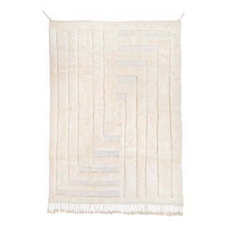 Hand-Knotted Wool Rug by Azele Studio For Sale