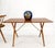 Mid 20th Century Hans Wegner Danish Mid-Century Modern Teak & Brass X Base Coffee Side Table For Sale - Image 5 of 15