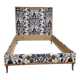 Custom Darian Queen Bed Base & Headboard For Sale