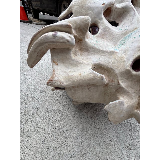 Antique White 1990s Matthew Burton Ceramic Seashell Sculpture For Sale - Image 8 of 12