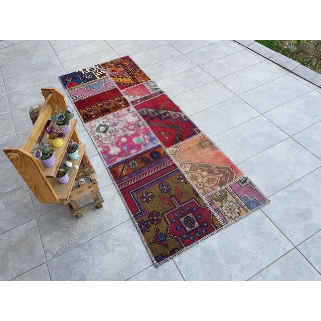 Turkish Oushak Vintage Wool Area Carpet For Sale - Image 3 of 10