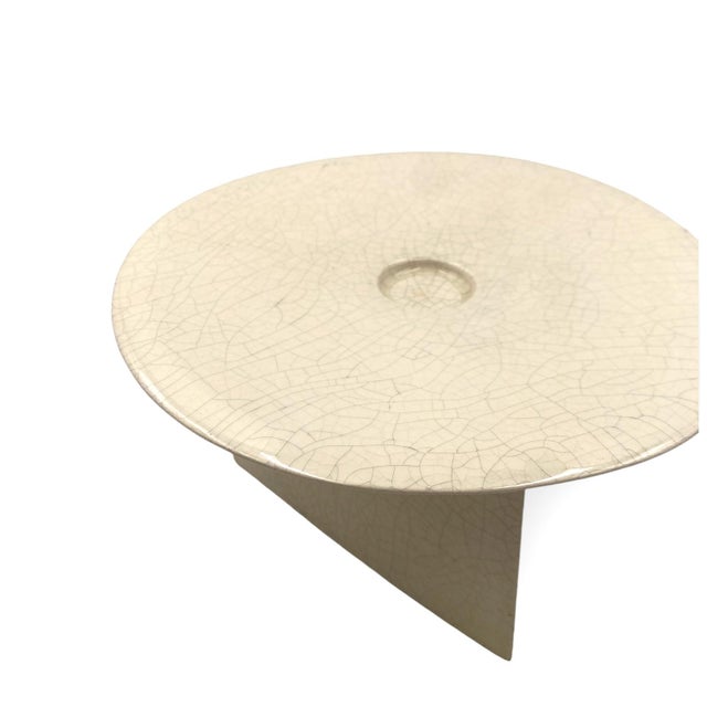 White Craquele Ceramic Vide Poche from Leduc, France, 1970s For Sale - Image 15 of 18