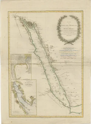 Engraved Map of the Red Sea and Arabian Peninsula, 1787