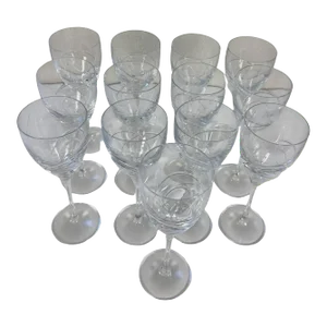 Set of 12 Cut Crystal Wine Glasses by Lenox