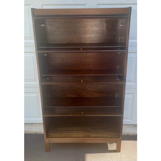 Early 20th Century Lundstrom Sectional Barrister Bookcase Early 20th Century For Sale - Image 5 of 12
