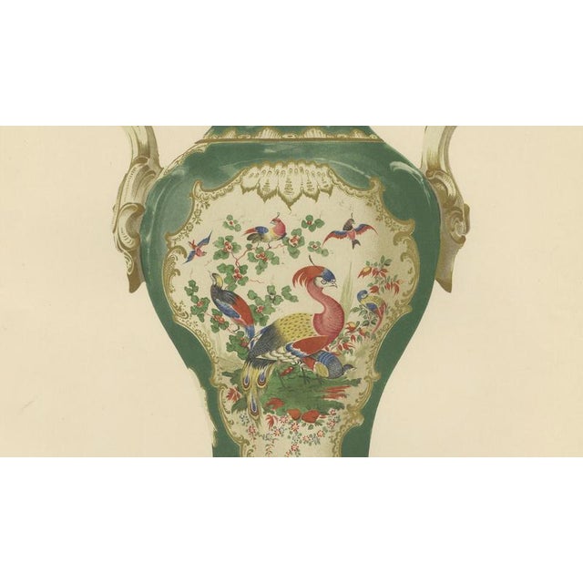J. H. Thorpe, Worcester Porcelain Vases, 1910, Chromolithographs on Paper, Set of 2 For Sale - Image 6 of 11