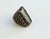 Vintage Brutalist Style Black Onyx Cocktail Ring, Size 5.5 For Sale - Image 4 of 9