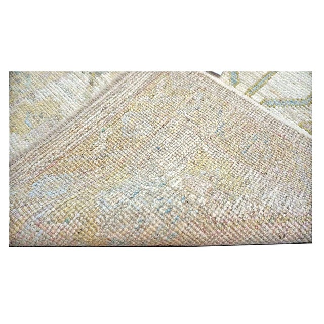 21st Century Turkish Oushak Wool 3x19 Yellow, Ivory & Charcoal Handmade Runner Rug #1144144 For Sale - Image 11 of 11