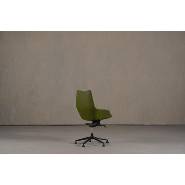 Animal Skin Leather Aston Office Chair from Arper, Italy, 2000s For Sale - Image 7 of 15