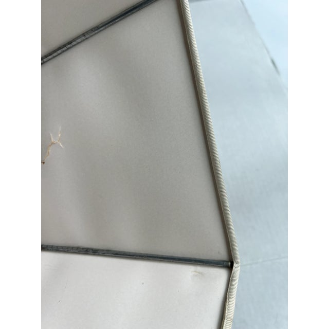 English Vintage Hexagon Lampshade With Acorns and Acorn Leaf Fabric For Sale - Image 3 of 8