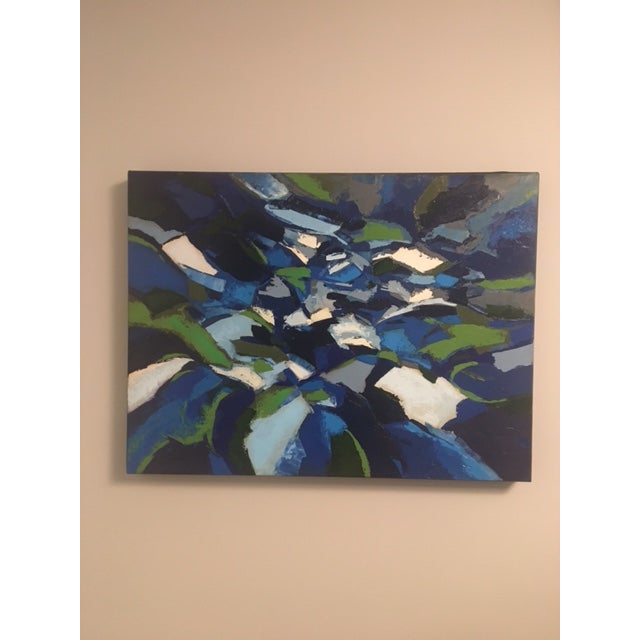 Blue 2022 Contemporary Abstract Expressionist Oil Painting by Jesus Galvan For Sale - Image 8 of 8