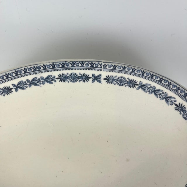 Sévigné Serving Dish in Earthenware from Boch Frères Keramis, Belgium, Early 20th Century For Sale - Image 5 of 8