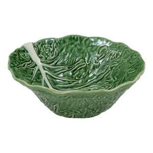 Bordallo Pinheiro Cabbage Deep Salad Bowl 118 oz, Green