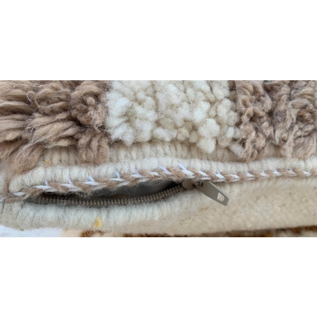 Early 21st Century Custom Checkered Moroccan Pillow Cover For Sale - Image 5 of 6