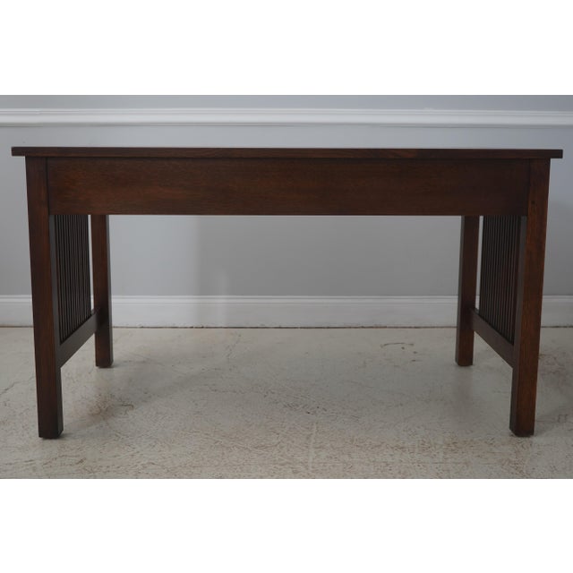 Stickley Mission Oak Spindle Writing Desk For Sale - Image 16 of 18