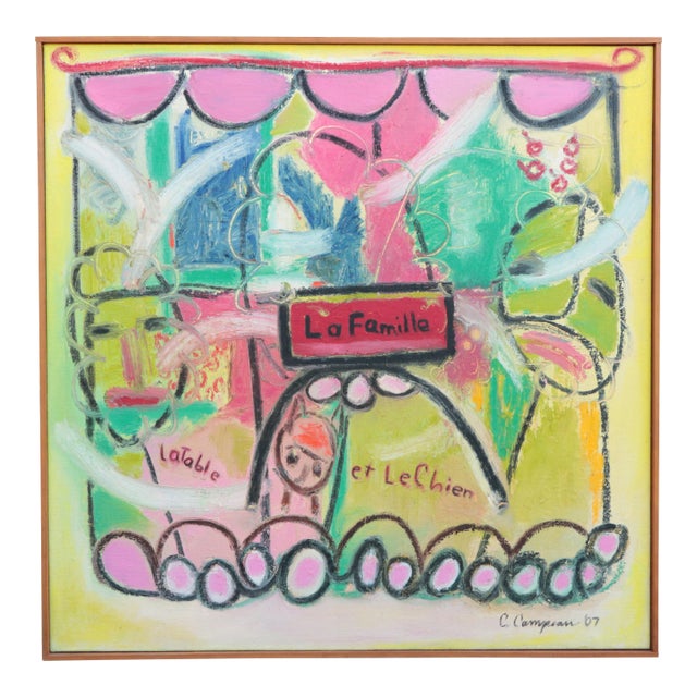 Un Tableau Charmant Abstract in Oil For Sale