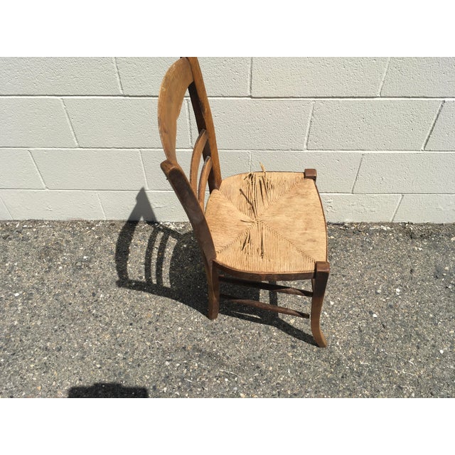 Vintage Rush Seat Spindle Back Side Chairs Set of 3 For Sale - Image 10 of 10