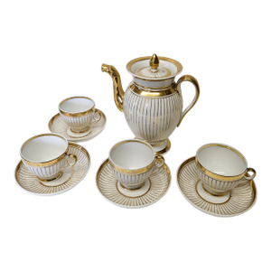Stunning Empire Gold and White Old Paris Coffee Set