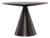 Modern Outdoor Espresso Faux Cement Round Dining Table For Sale