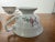Vintage Wawel Poland Porcelain Tea Cup Saucer Set 5 Floral Gold Trim - 10 Pcs For Sale - Image 12 of 18