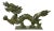 Chinese Green Stone Carved Dragon Fengshui Figure Large For Sale