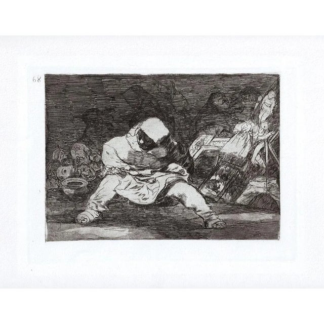 Que Locura is an original artwork realized by the great Spanish artist Francisco Goya in 1810. Original Etching on paper....