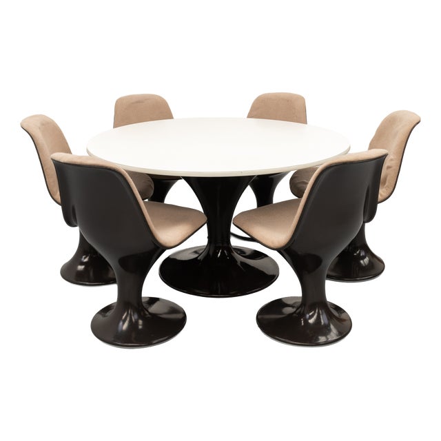 Orbit Dining Set by Farner & Grunder for Herman Miller, 1960s, Set of 7 For Sale