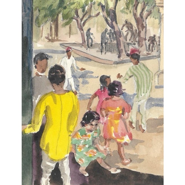 Watercolor on paper by English artist Ivy Attwell (1895-1985) of Benghazi. Attwell traveled extensively all over the world...