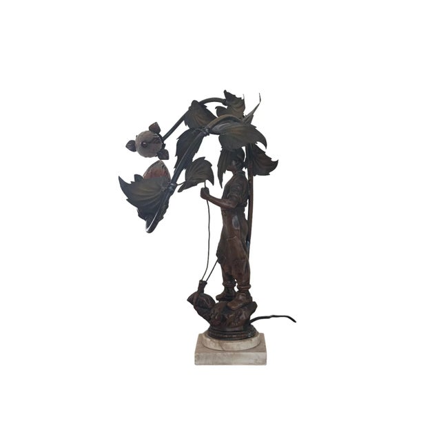 Art Nouveau Art Nouveau Lamp, Jugendstil Style of Gotthilf Jaeger For Sale - Image 3 of 12