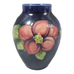 1960s Walter Moorcroft Blue Clematis Vase