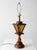 Mid-Century Modern Vintage Mediterranean Revival Amber Glass Table Lamp For Sale - Image 3 of 14
