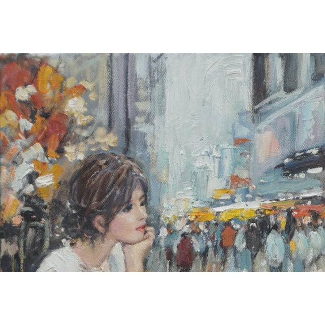 Impressionist Original Oil Painting of Girl Portrait For Sale - Image 3 of 5
