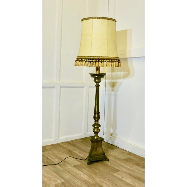 Large Brass Table Lamp, 1890s For Sale - Image 9 of 10