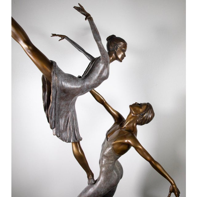 Late 20th Century Late 20th Century Mario Jason Pas De Deux VI - Limited Edition Bronze Ballet Sculpture, 40" H For Sale - Image 5 of 7