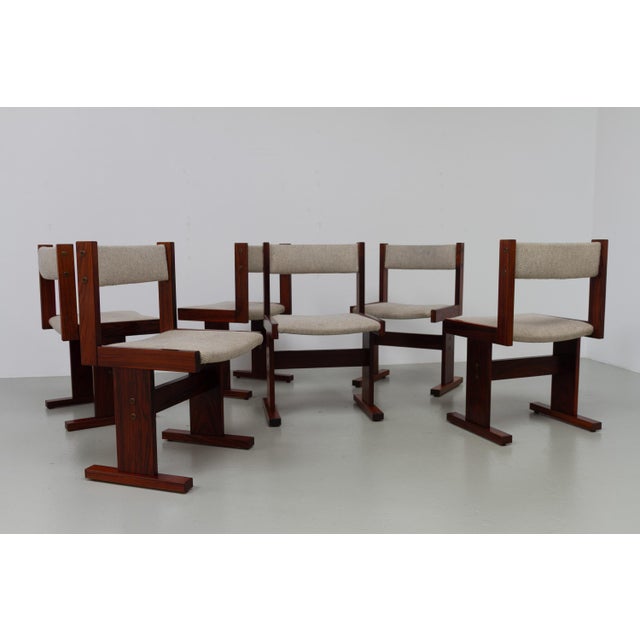 Danish Brutalist Rosewood Dining Chairs from Gangsø Møbler, 1970s, Set of 6 For Sale - Image 6 of 18