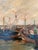 "Fishing Boats" Oil on Canvas, 20th Century For Sale In Greenville, SC - Image 6 of 12