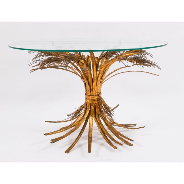 Vintage Hollywood Regency Gilded Wheat-Sheaf Coffee Table, 20th Century For Sale - Image 6 of 14
