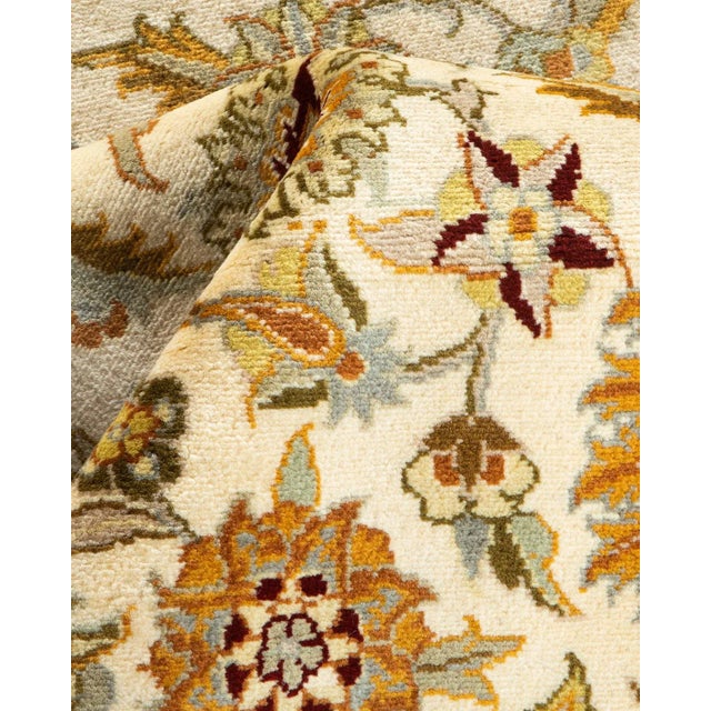 Textile Mogul, One-of-a-Kind Hand-Knotted Area Rug in Ivory, 4' 3" x 6' 2" For Sale - Image 7 of 8