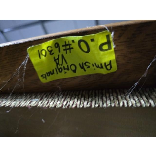 1980s Mission Oak Couch Chair & Ottoman 3 Piece Set by Quality Fabrications - Amish Made - Stickley Style For Sale - Image 18 of 18