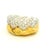 Gold Vintage MDJ Italian Two-Tone Diamond Bombe Ring, Size 6.5 For Sale - Image 8 of 10
