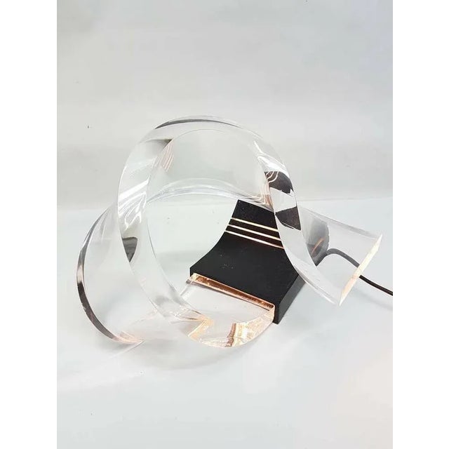 Plastic Acrylic Vortex Table Lamp by Gaetano Missaglia, 1970s For Sale - Image 7 of 13