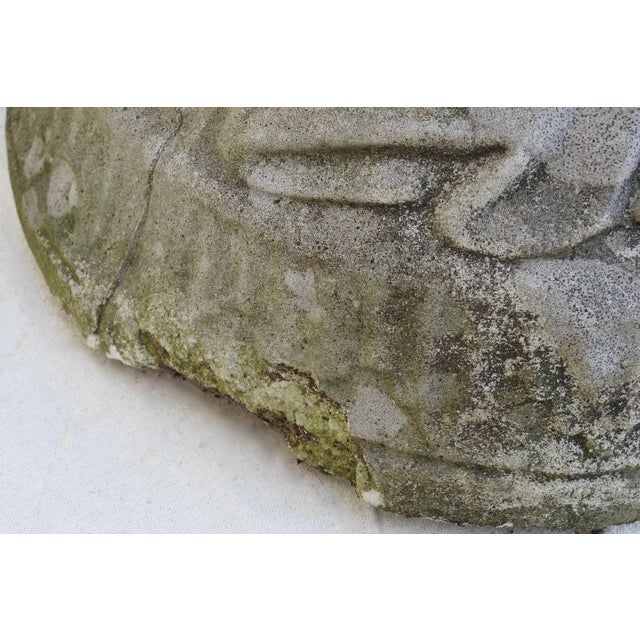 2000 - 2009 Pair of Cast Concrete Cherub Pedestals For Sale - Image 5 of 13