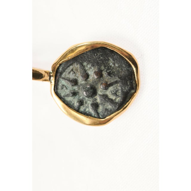 15th Century & Earlier Roman Prutah "Widow's Mite" W 22k Gold Trim For Sale - Image 5 of 12