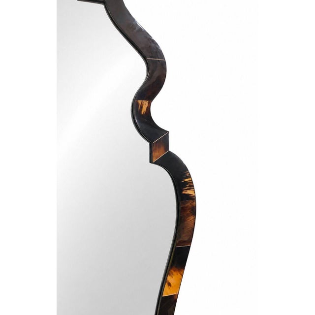 Black Karl Springer Chippendale-Style Horn Wall Mirror. u.s.a. Late 20th Century. For Sale - Image 8 of 11