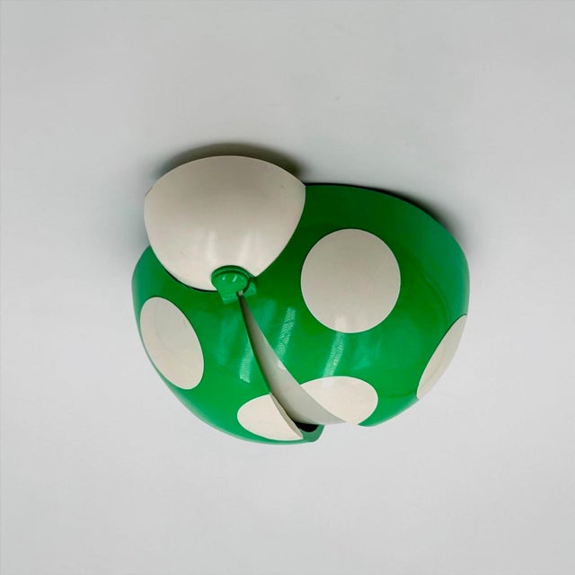 Green Lucinelle Ladybug Wall Lamp by Jean-Pierre Vitrac for Co&Co, France, 1970s For Sale - Image 10 of 14