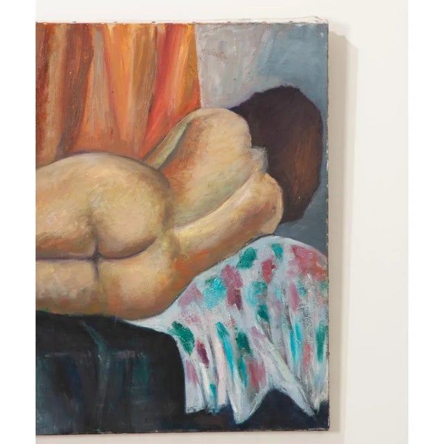 French French Vintage Nude Painting of a Lady For Sale - Image 3 of 7
