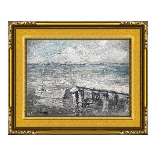 1910s Fishing the Dock St. Tropez, Henri Person For Sale