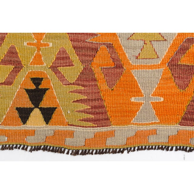 Textile Vintage Floor Anatolian Kilim Rug For Sale - Image 7 of 10